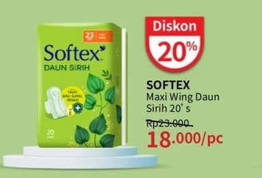 Promo Harga Softex Daun Sirih Wing 23cm 20 pcs - Guardian