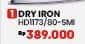 Promo Harga Philips HD 1173 | Dry Iron 80  - COURTS