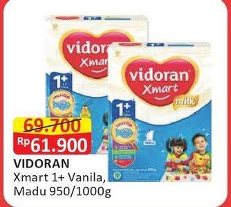 Promo Harga VIDORAN Xmart 1+ Madu, Vanilla 950 gr - Alfamart