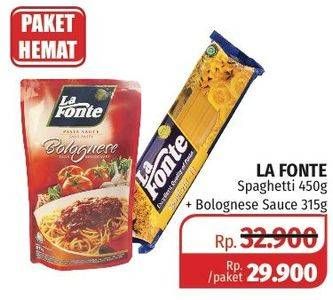 Promo Harga LA FONTE Spaghetti & Sauce Bolognese  - Lotte Grosir