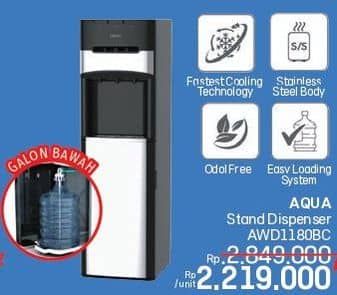 Promo Harga Aqua AWD-1180BC Water Dispenser  - LotteMart