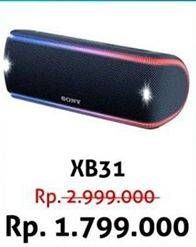 Promo Harga SONY XB31 | Portable Bluetooth Speaker  - Hartono