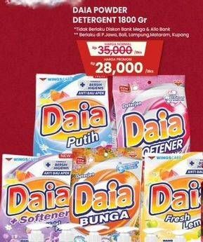 Promo Harga Daia Deterjen Bubuk 1800 gr - Carrefour