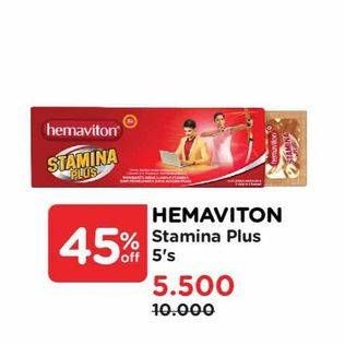 Promo Harga Hemaviton Multivitamin Stamina Plus 5 pcs - Watsons
