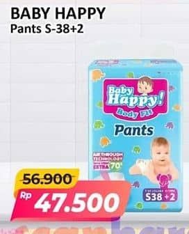 Promo Harga Baby Happy Body Fit Pants S38+2 40 pcs - Alfamart