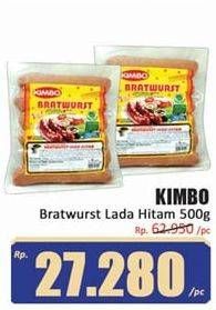 Promo Harga KIMBO Bratwurst Lada Hitam 500 gr - Hari Hari