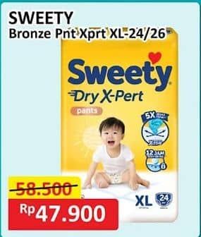 Promo Harga Sweety Bronze Pants Dry X-Pert XL24, XL26 24 pcs - Alfamart