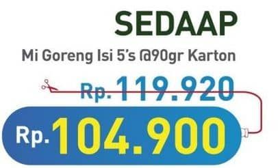 Promo Harga Sedaap Mie Goreng Original per 40 pcs 90 gr - Hypermart