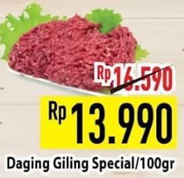 Promo Harga Daging Giling Sapi Spesial per 100 gr - Hypermart