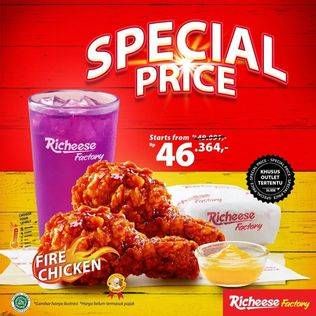 Promo Harga RICHEESE FACTORY Menu  - Richeese Factory