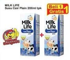 Promo Harga Milk Life UHT Plain 200 ml - Indomaret