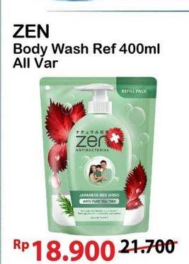 Promo Harga ZEN Anti Bacterial Body Wash All Variants 400 ml - Alfamart