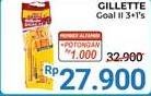 Promo Harga Gillette Goal II 4 pcs - Alfamidi