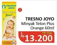Promo Harga TRESNO JOYO Minyak Telon Herbal Plus 60 ml - Alfamidi