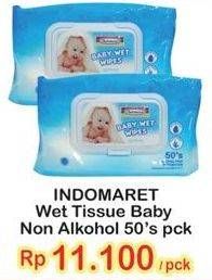 Promo Harga INDOMARET Wet Tissue Non Alkohol 50 pcs - Indomaret