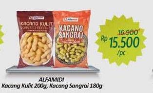 Promo Harga ALFAMIDI Kacang Kulit 200gr / Sangrai 180gr  - Alfamidi