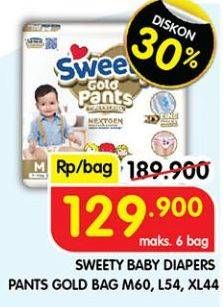 Promo Harga Sweety Gold Pants XL44, M60, L54 44 pcs - Superindo