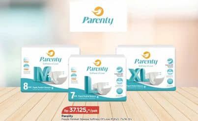 Promo Harga Parenty Softness Of Love Adult Diapers L7, M8, XL6 6 pcs - TIP TOP