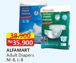 Promo Harga Alfamart Adult Diapers L8, M8 8 pcs - Alfamart
