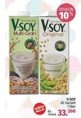 Promo Harga V-SOY Soya Bean Milk All Variants 1000 ml - LotteMart