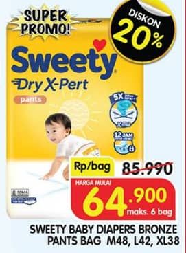 Promo Harga Sweety Bronze Pants Dry X-Pert M48, L42, XL38 38 pcs - Superindo