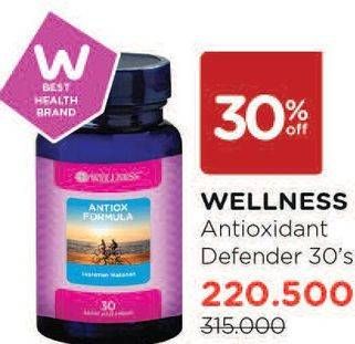 Promo Harga WELLNESS Antiox Formula 30 pcs - Watsons