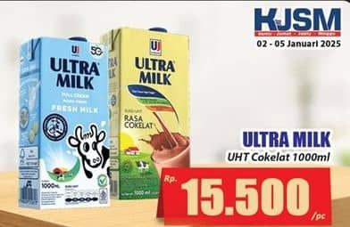 Promo Harga Ultra Milk Susu UHT Coklat 1000 ml - Hari Hari