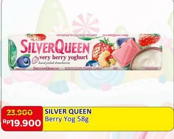 Promo Harga Silver Queen Chocolate Very Berry Yoghurt 58 gr - Alfamart
