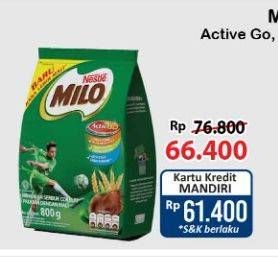 Promo Harga Milo ActivGo 3in1 800 gr - Alfamart