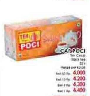 Promo Harga CAP POCI Teh Celup Black Tea 25 pcs - LotteMart
