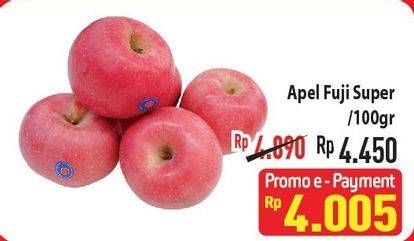 Promo Harga Apel Fuji Super per 100 gr - Hypermart