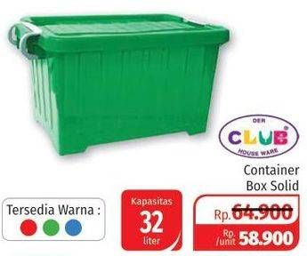 Promo Harga CLUB Container Box Solid 32000 ml - Lotte Grosir