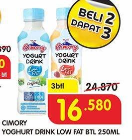 Promo Harga CIMORY Yogurt Drink Low Fat per 3 botol 250 ml - Superindo