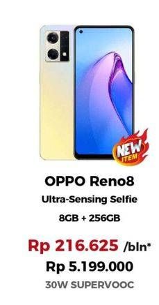 Promo Harga Oppo Reno8 4G 8GB + 256GB  - Erafone