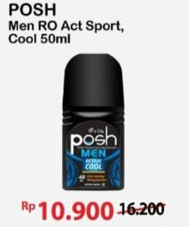 Promo Harga Posh Deo Roll On Men Active Sport, Men Active Cool 50 ml - Alfamart