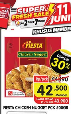 Promo Harga Fiesta Naget Chicken Nugget 500 gr - Superindo