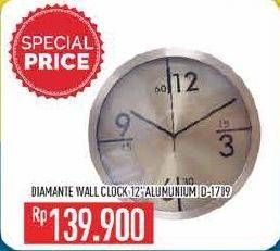 Promo Harga DIAMANTE Wall Clock D-1709  - Hypermart