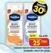 Promo Harga Vaseline Body Yogurt Blueberry, Peach 200 ml - Superindo