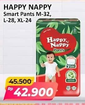 Promo Harga Happy Nappy Smart Pantz Diaper M32, L28, XL24 24 pcs - Alfamart