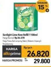 Promo Harga Sunlight Pencuci Piring Jeruk Nipis 100 1100 ml - Carrefour