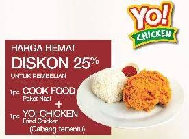 Promo Harga COOK FOOD Paket Nasi + YO! Fried Chicken  - Yogya