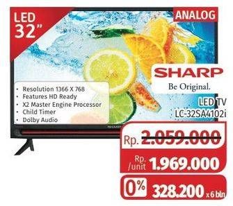 Promo Harga SHARP LC-32SA4102i | LED TV  - Lotte Grosir