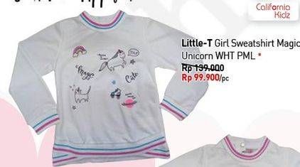 Promo Harga LITTLE-T Girl Sweatshirt Magic Unicorn WHT PML  - Carrefour