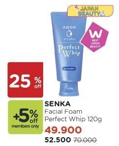 Promo Harga SENKA Perfect Whip Facial Foam All Variants 120 gr - Watsons