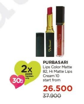 Promo Harga Purbasari Color Matte Lipstick 82, Hi Matte Lip Cream 10  - Watsons