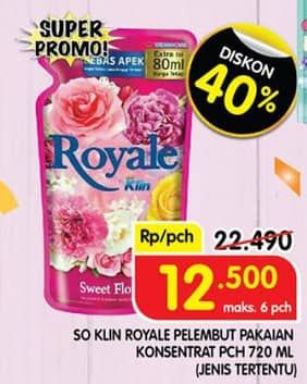 Promo Harga So Klin Royale Parfum Collection 720 ml - Superindo