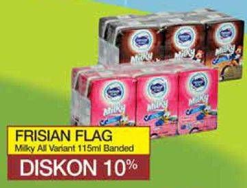 Promo Harga FRISIAN FLAG Susu UHT Milky All Variants 115 ml - Yogya