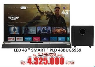 Promo Harga Polytron 4K UHD Smart Cinemax Soundbar Google TV 43 Inch PLD 43BUG5959  - Hari Hari