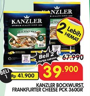 Promo Harga Kazler Bockwurst/Frankfurter  - Superindo