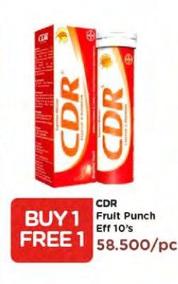 Promo Harga CDR Suplemen Makanan Fruit Punch 10 pcs - Watsons